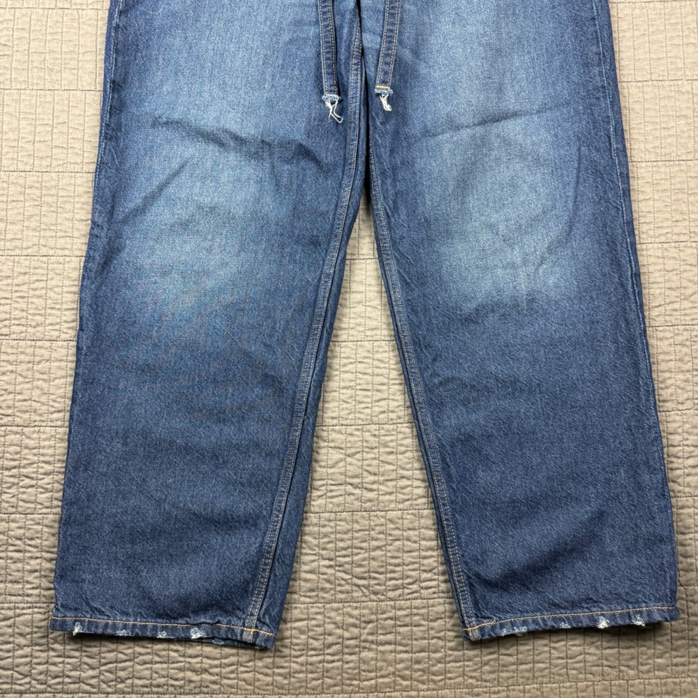 H&M Super Baggy Loose Fit Jeans Women 6 Blue Medium Wash Denim Wide Leg - Picture 3 of 13